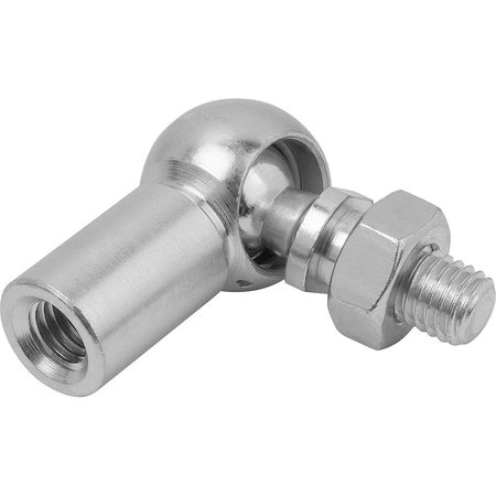 KIPP Angle Joint DIN71802 Right-Hand Thread, M12, Form:C Without Retaining Clip, Steel Galvanized K0734.1612
